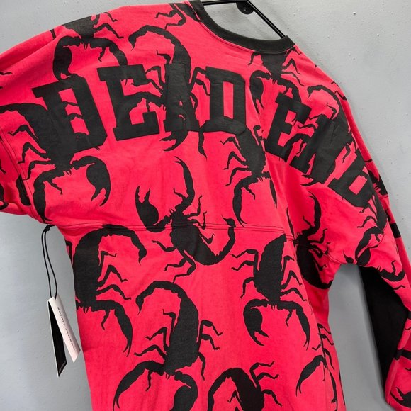 Spirit Jersey T Shirt Dead End Scorpion M Red Crewneck Heavyweight Oversize NWT - Picture 3 of 6